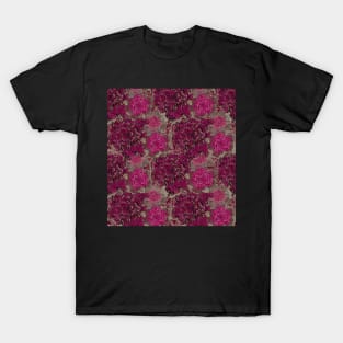 Cabbage Roses all over print T-Shirt